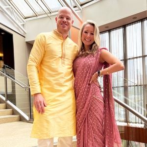 Saree Indian wedding outfit (male and female set)